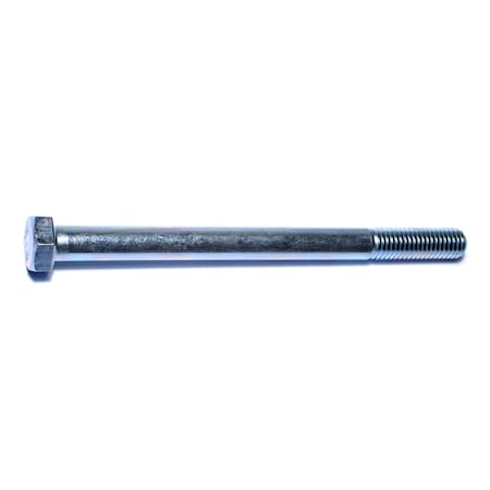 Grade 5, 1/2-13 Hex Head Cap Screw, Zinc Plated Steel, 6-1/2 In L, 25 PK